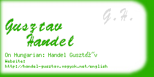 gusztav handel business card